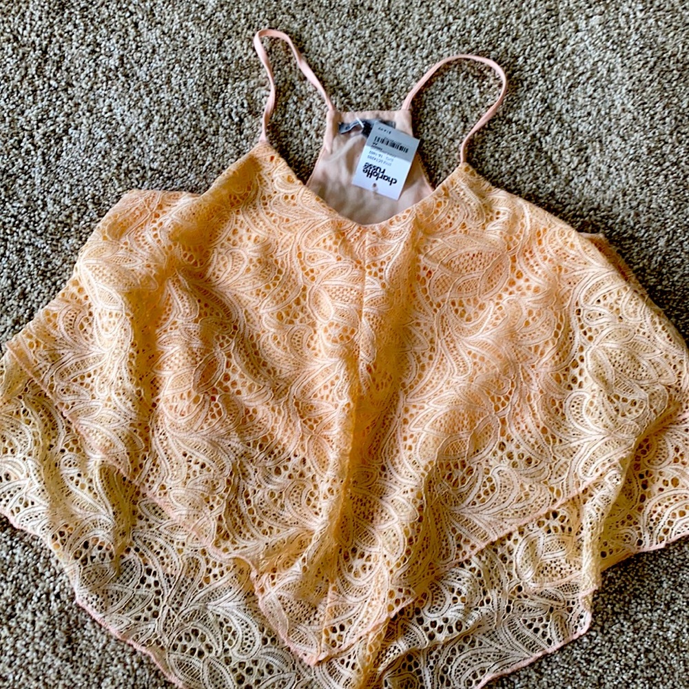 Peach halter tank top